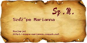 Szépe Marianna névjegykártya